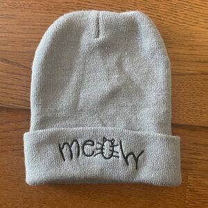 Gray 'Meow' Beanie